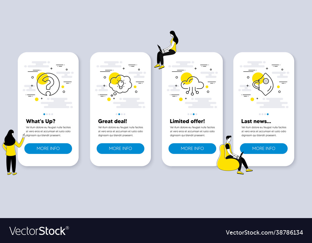 Set science icons such as cloud computing vector image Set science icons such as cloud computing