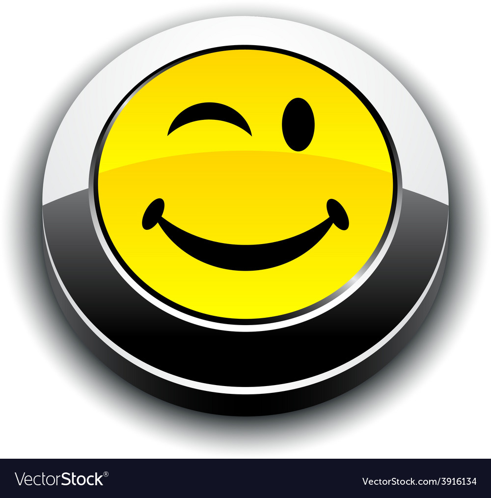 Smiley 3d round button