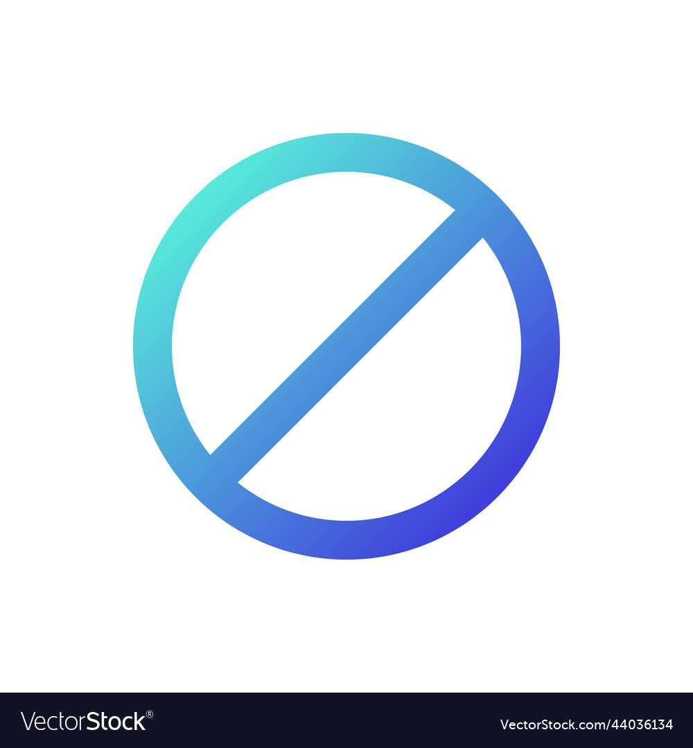 Stop sign pixel perfect gradient linear ui icon