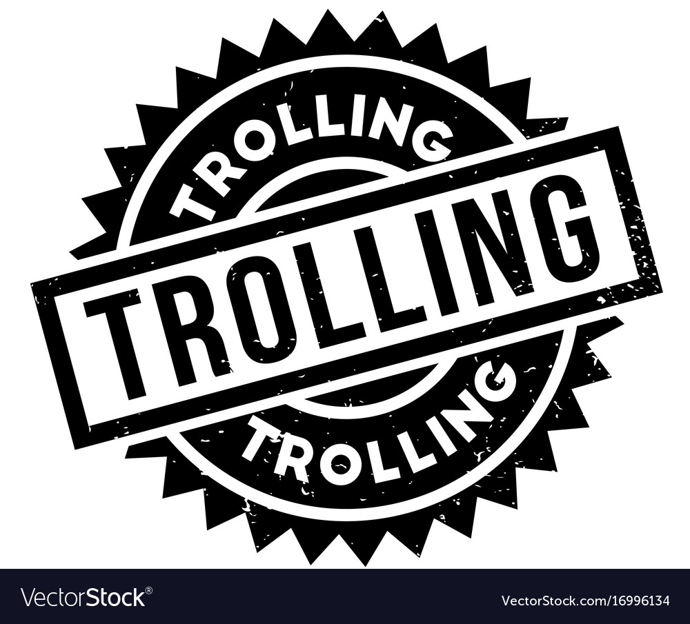 Trolling rubber stamp Royalty Free Vector Image