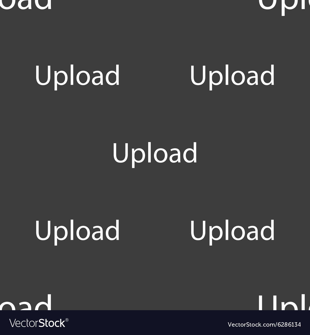 Upload sign icon load symbol seamless pattern