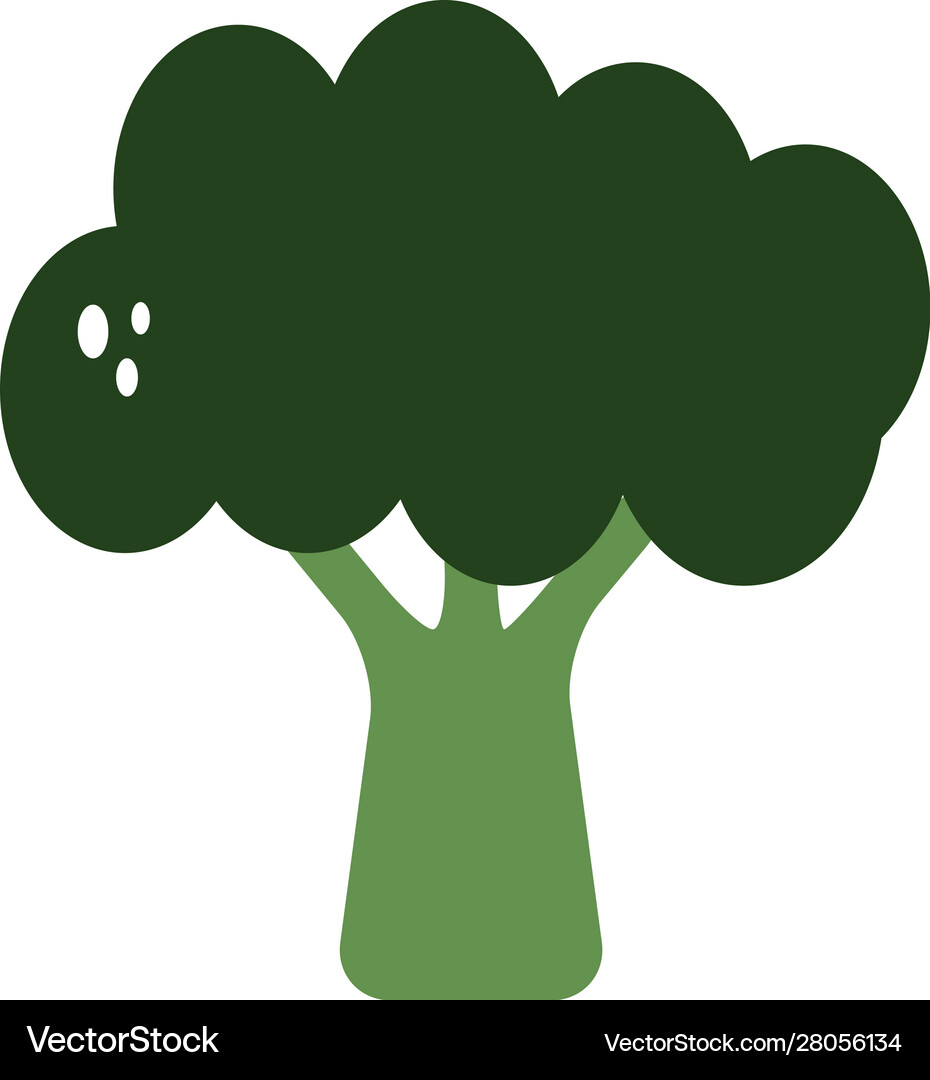 Vegetable broccoli flat style icon Royalty Free Vector Image