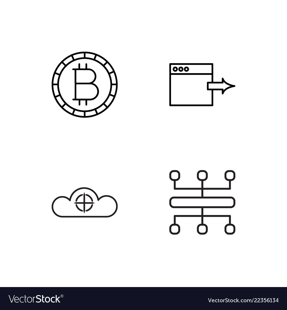 Web simple outlined icons set Vector Image Web simple outlined icons set