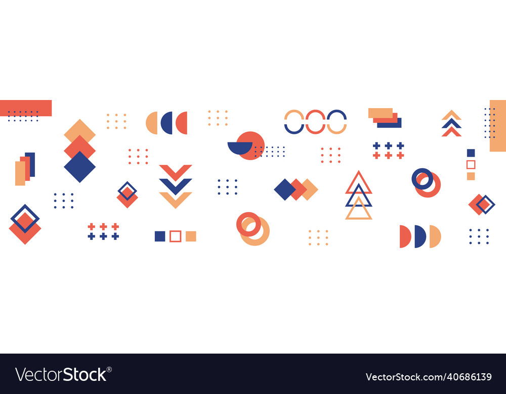 Abstract background with different geometric
