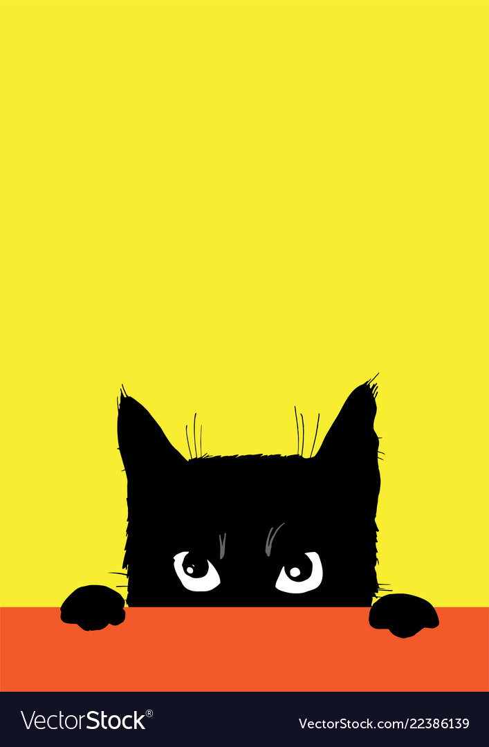 Angry black cat Royalty Free Vector Image - VectorStock