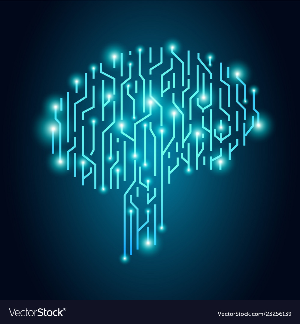 Big data and artificial intelligence concept vector image Big data and artificial intelligence concept