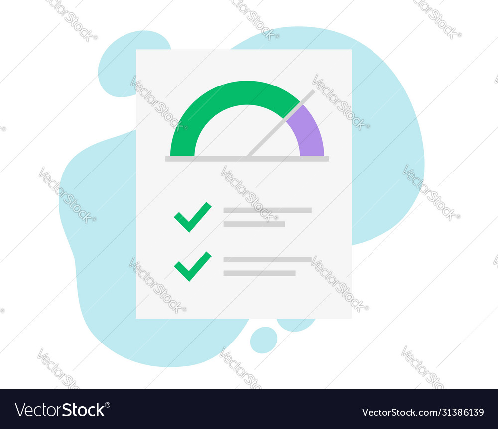 Credit score rank report check paper document