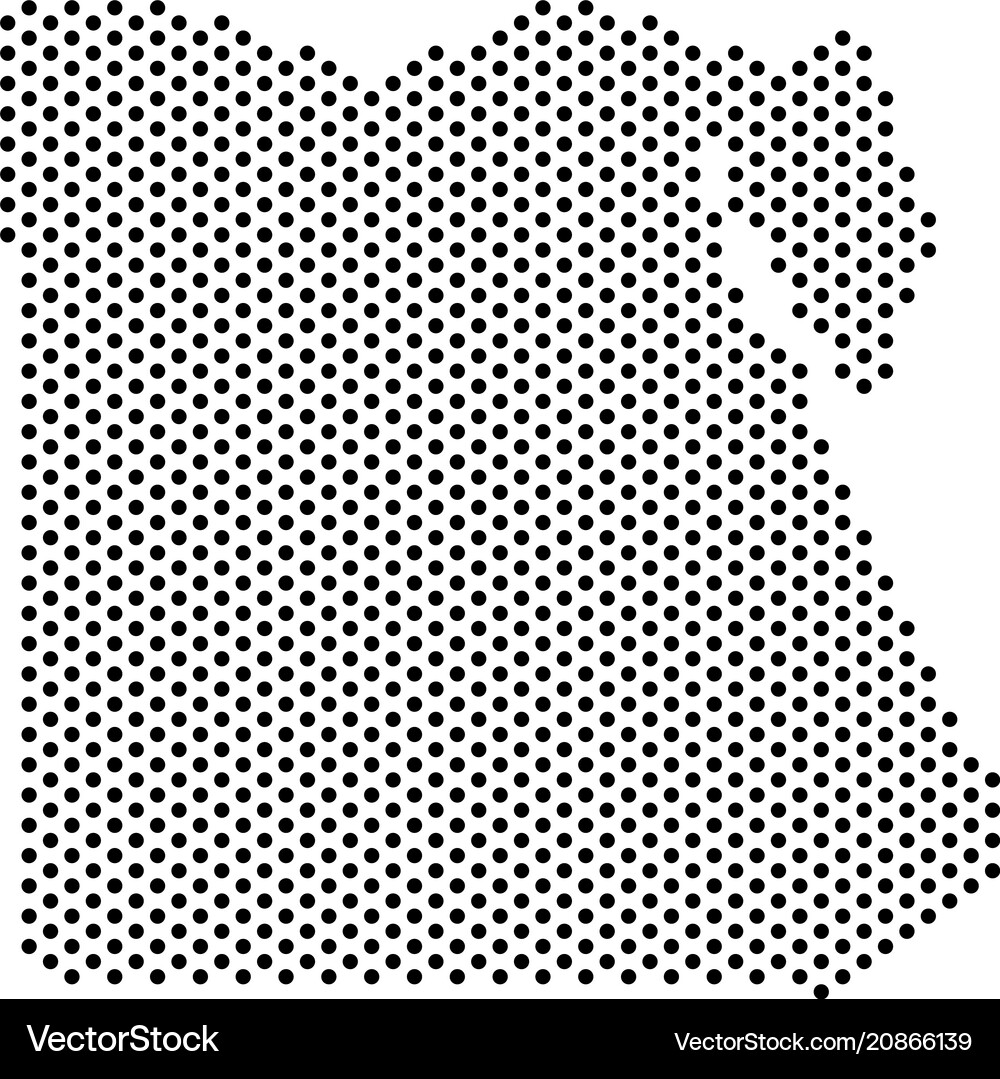 Dotted egypt map Royalty Free Vector Image - VectorStock