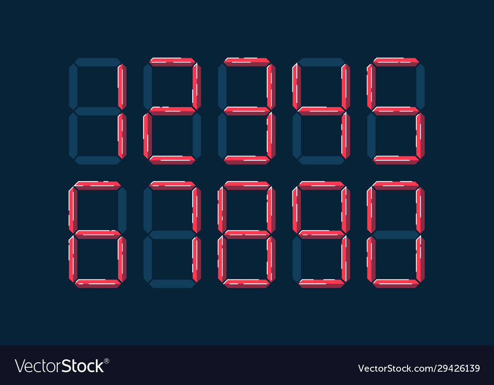 Electronic clock numbers