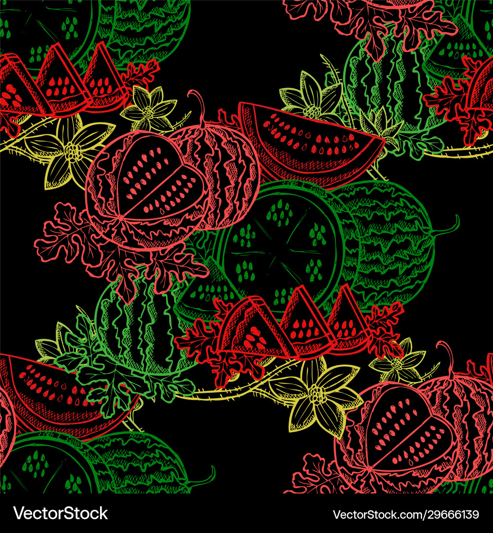 Fruit seamless pattern Royalty Free Vector Image