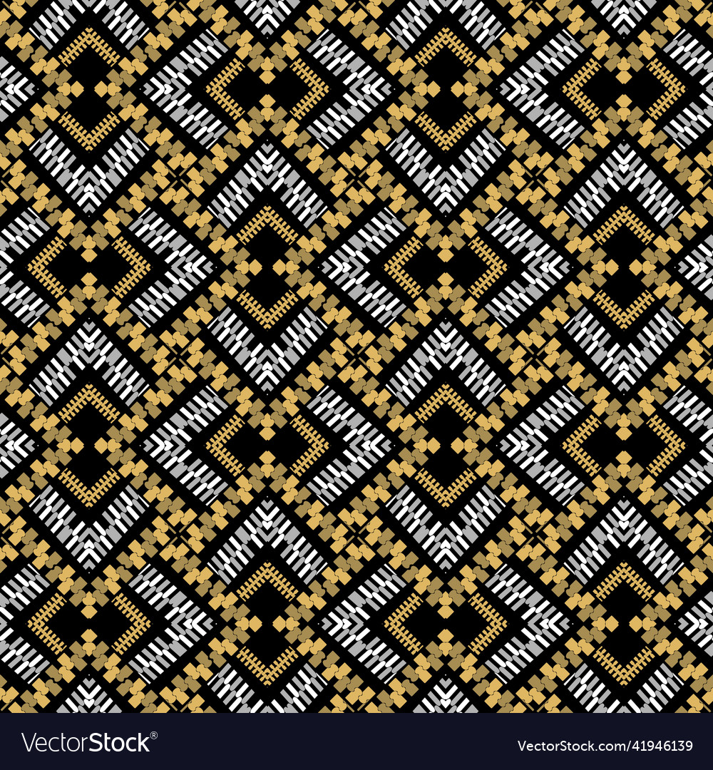 Gold zig zag zipper seamless pattern zigzag vector image Gold zig zag zipper seamless pattern zigzag