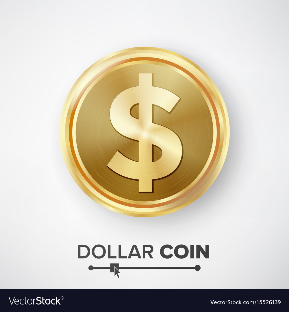 Golden Dollar Coin - Money Symbol