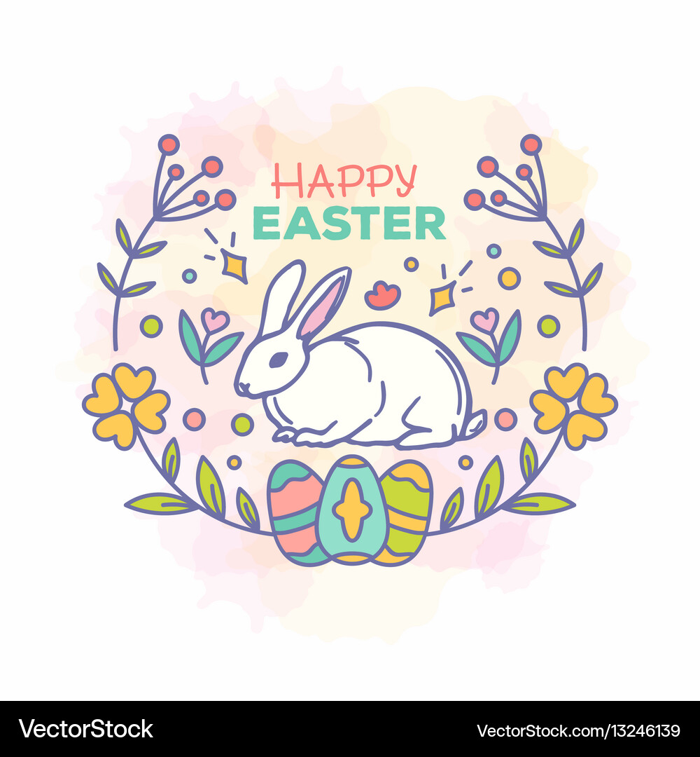 Happy easter card design Royalty Free Vector Image