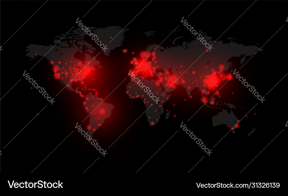 Map spread covid-19 virus Royalty Free Vector Image