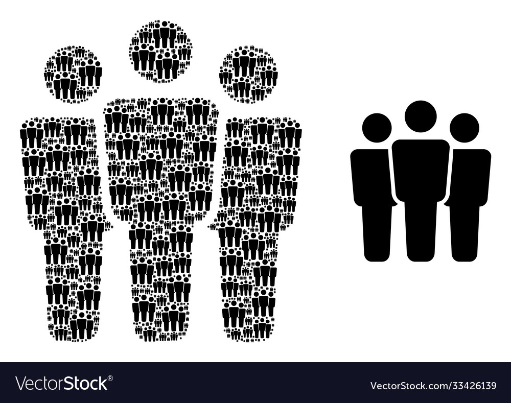 People composition items and source icon vector image People composition items and source icon