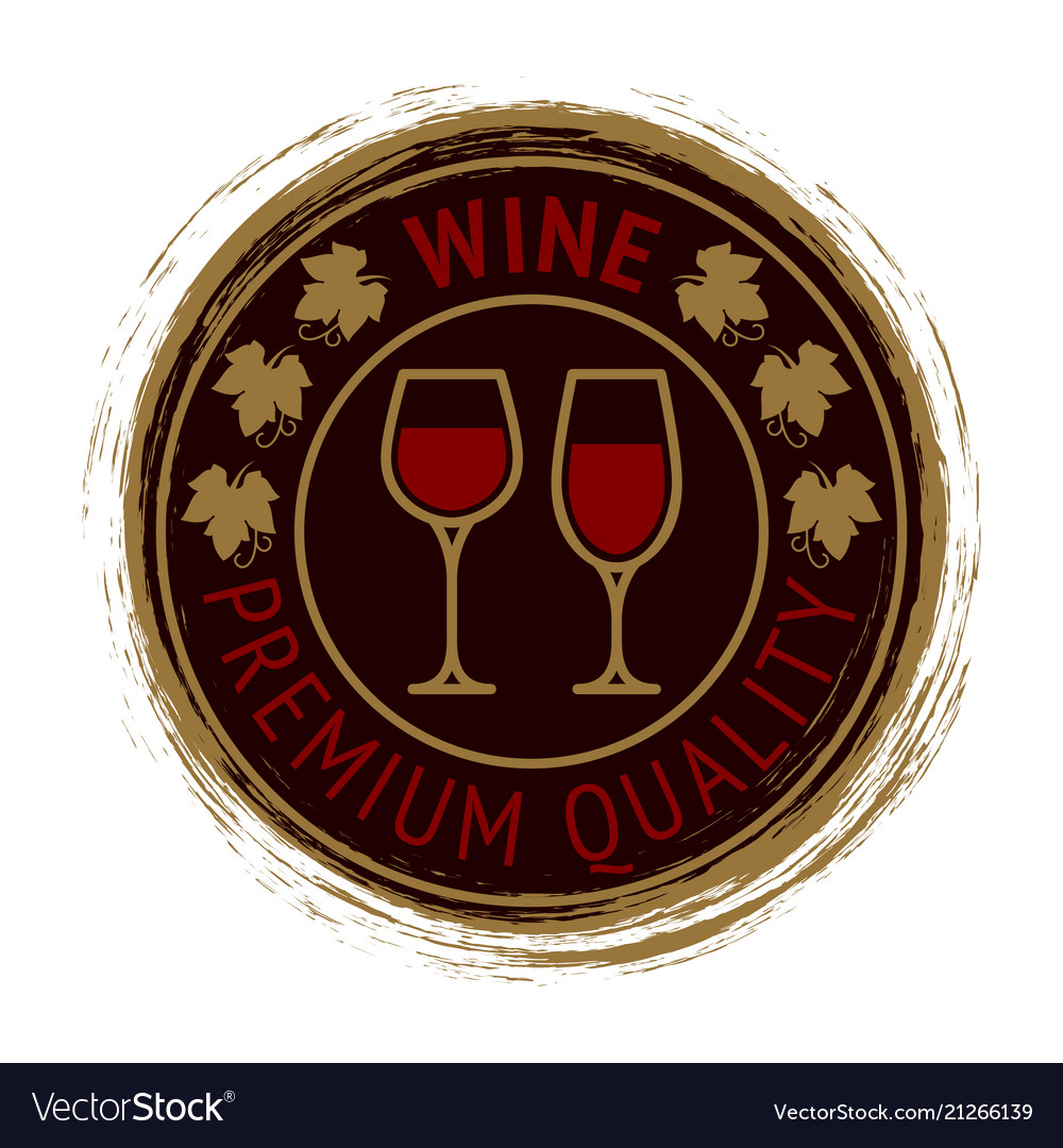 Premium wine logo design Royalty Free Vector Image