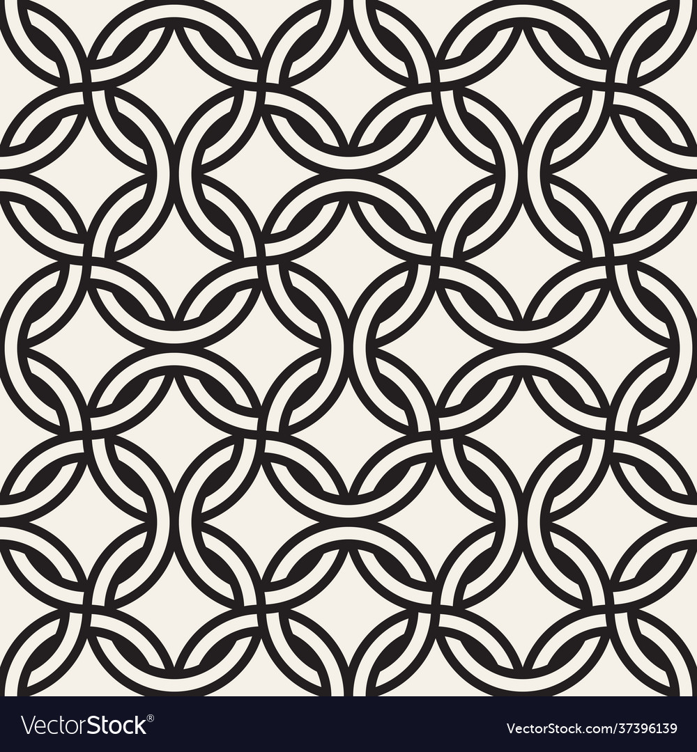Seamless chain pattern interweaving thin lines vector image Seamless chain pattern interweaving thin lines