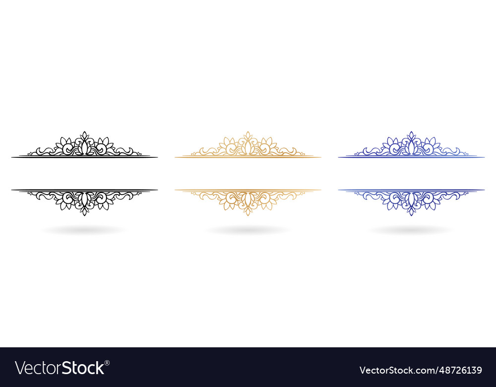 Set a ornamental border for design template