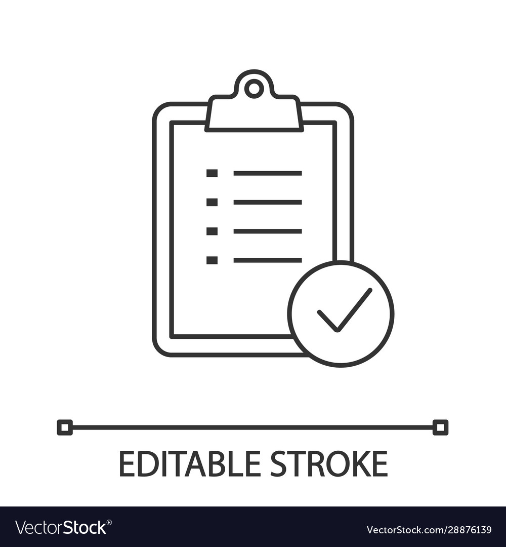 Task planning linear icon vector image Task planning linear icon