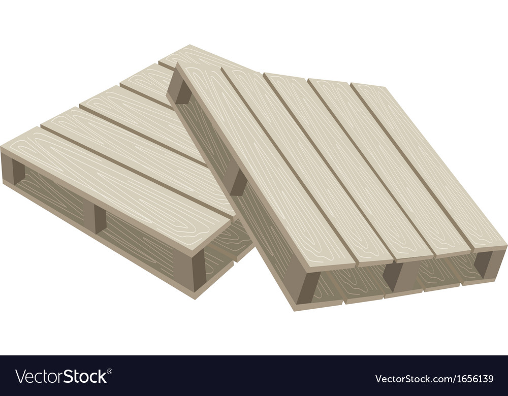 Two Wood Pallets On A White Background Two Wood Pallets On A White Background