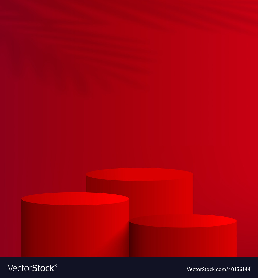 Abstract background with red color geometric 3d Vector Image Abstract background with red color geometric 3d