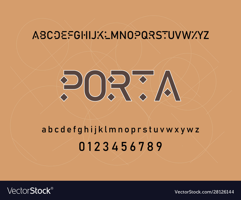 Abstract digital modern alphabet fonts typography