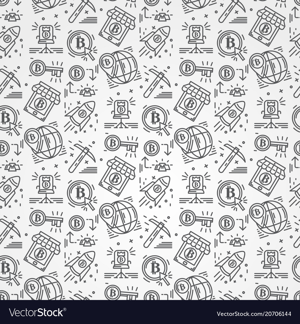 Bitcoin pattern seamless isolated