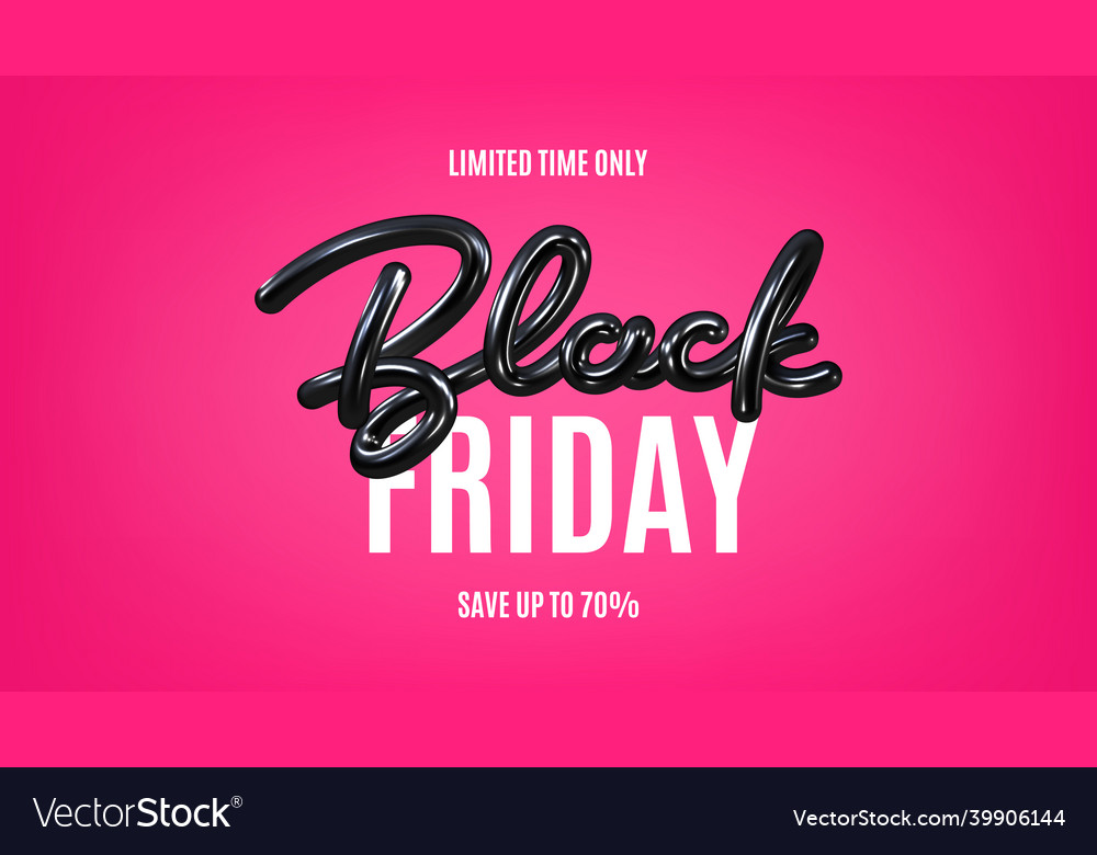 Black friday sale banner template vector image Black friday sale banner template