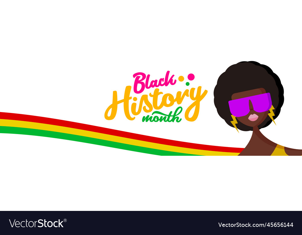 Black History Month Afro Woman Banner