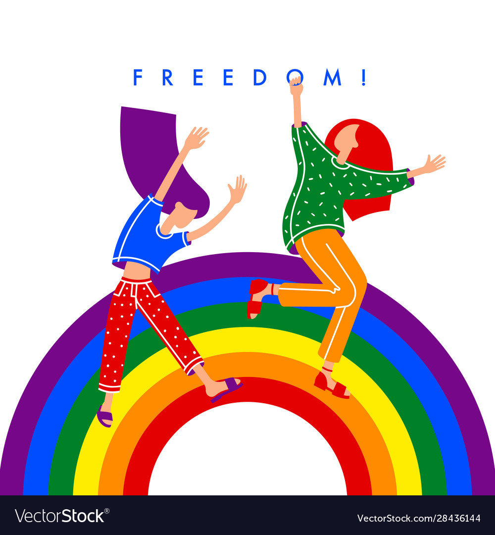 Human rights and gay freedom concept Royalty Free Vector