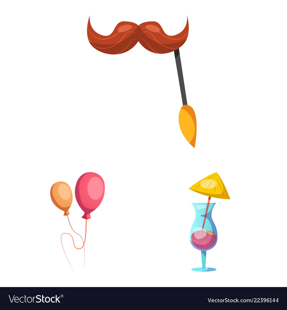 Isolated object of party and birthday symbol