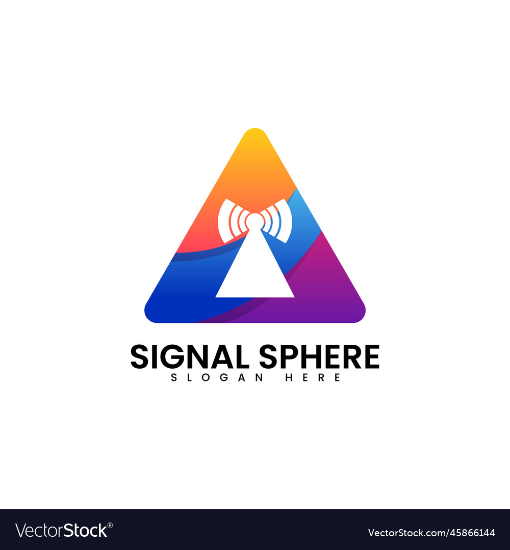 Logo signal sphere gradient colorful style