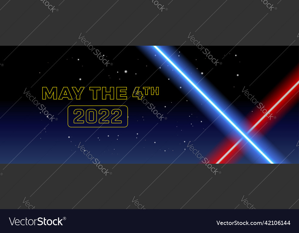 May the 4th 2022 abstract space background Vector Image