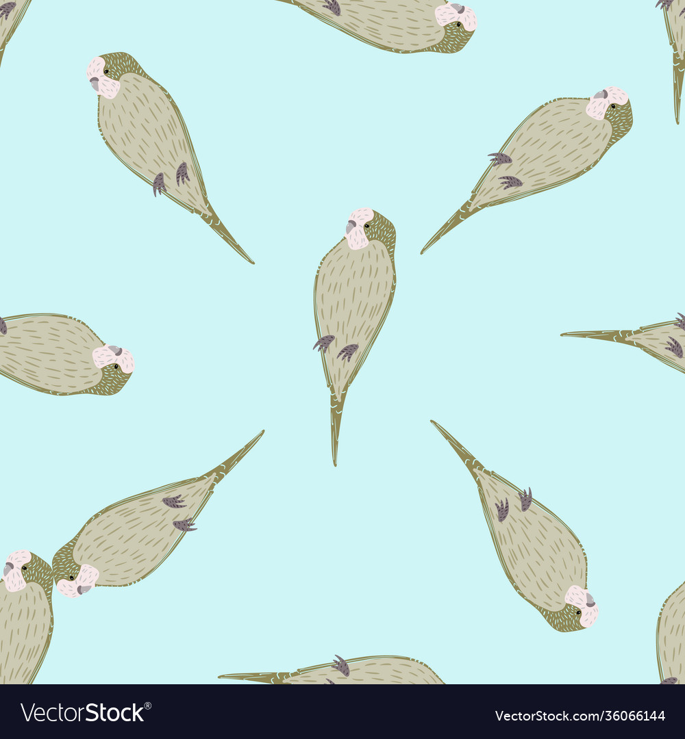 Minimalistic tropical zoo seamless pattern