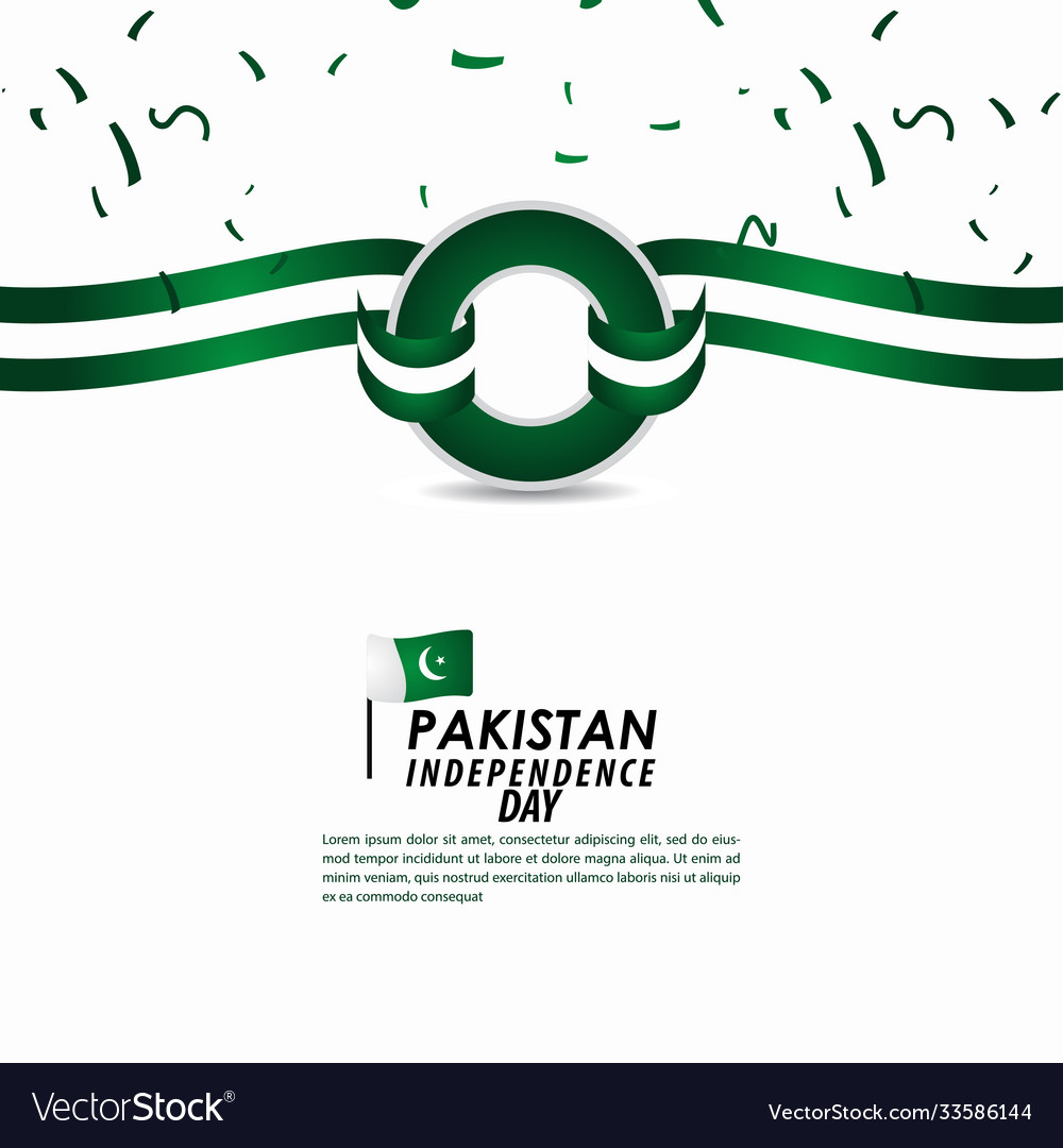 Pakistan independence day celebration template