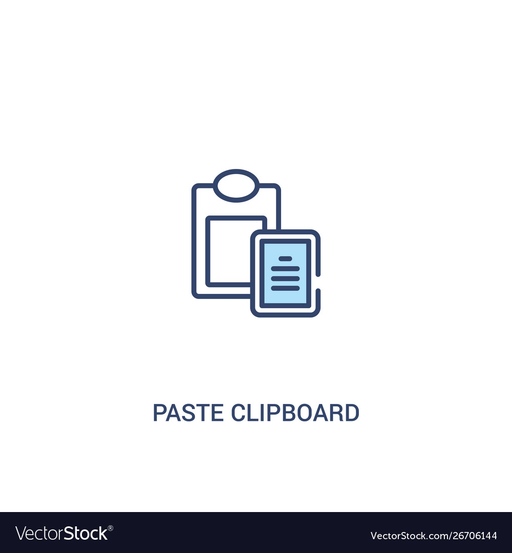 Paste Clipboard Konzept 2 farbige Ikone einfach