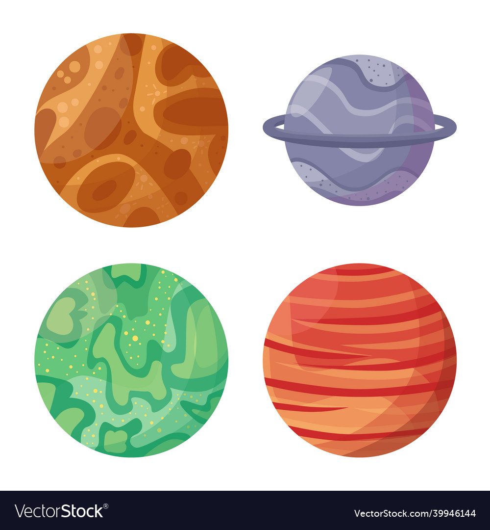 Planet and system sign vector image Planet and system sign
