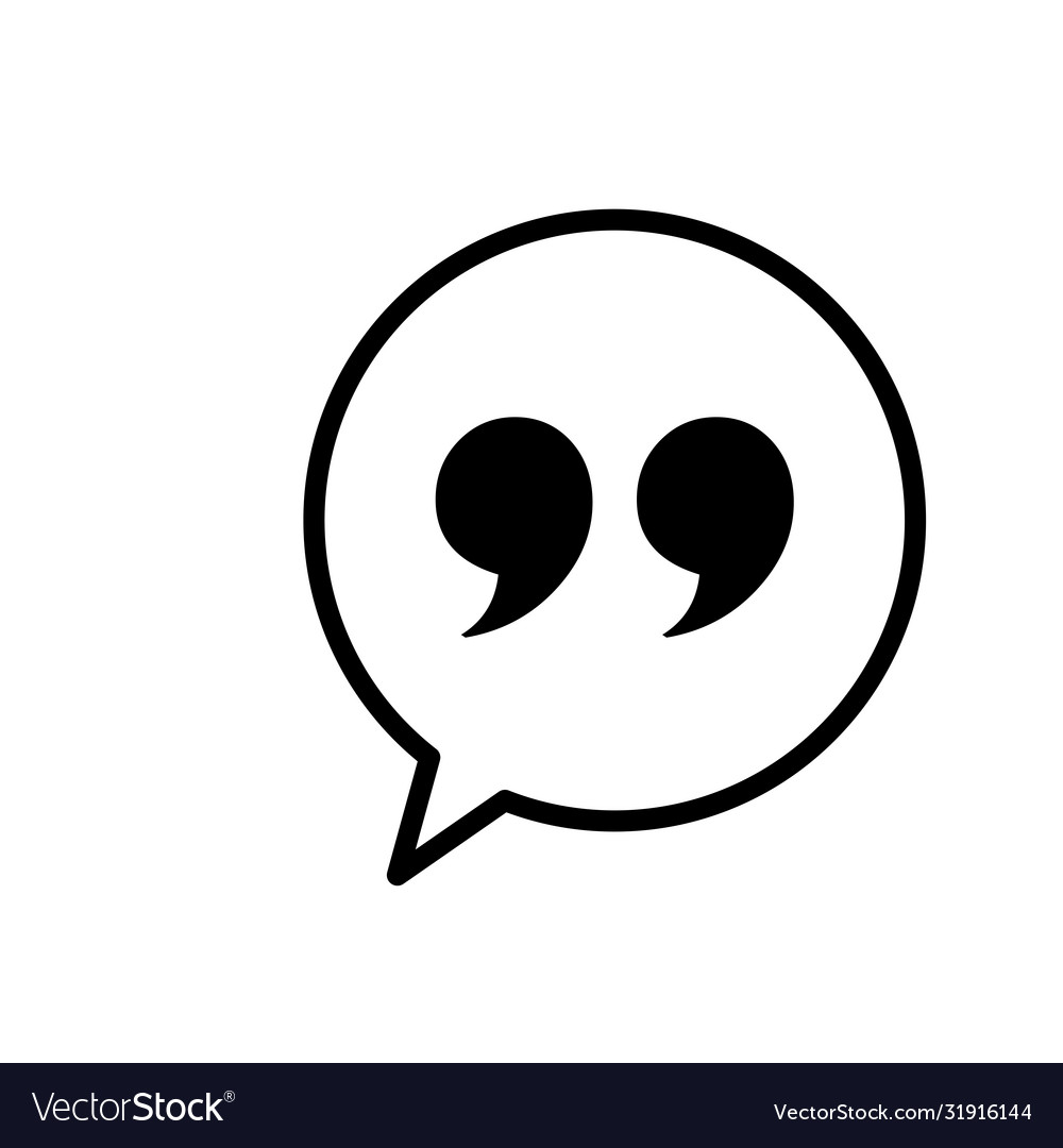 Quote mark icon design template