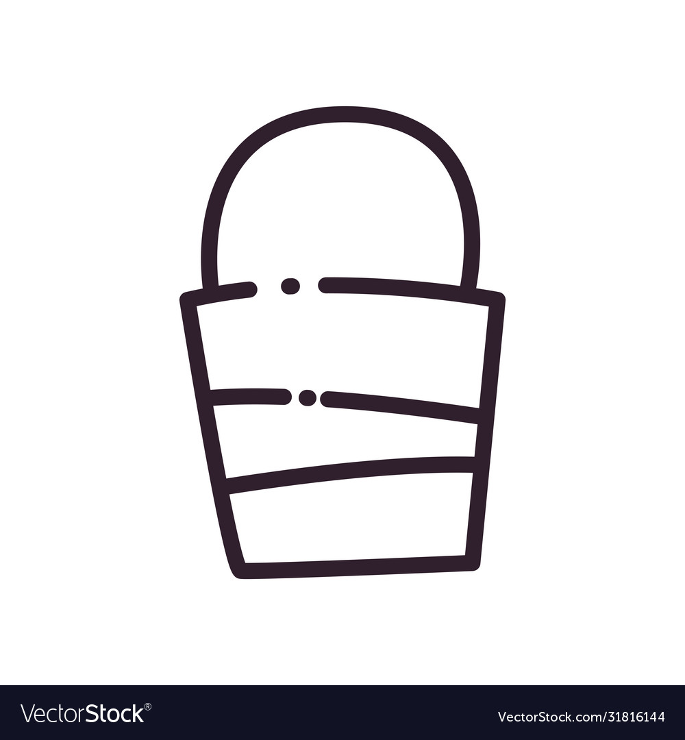 Sand bucket line style icon design