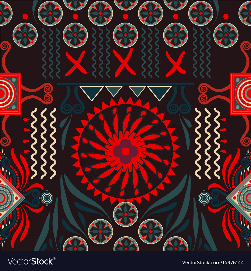 Seamless ethnic pattern colorful backdrop