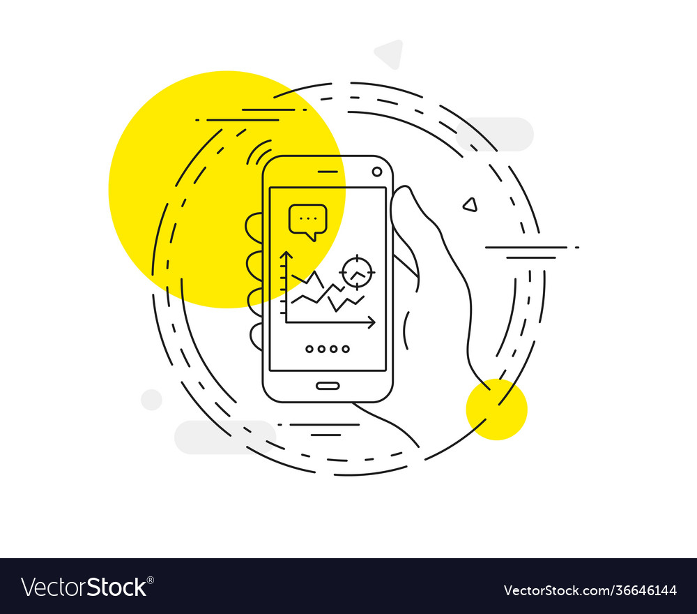 Seo analysis line icon web targeting chart sign vector image Seo analysis line icon web targeting chart sign