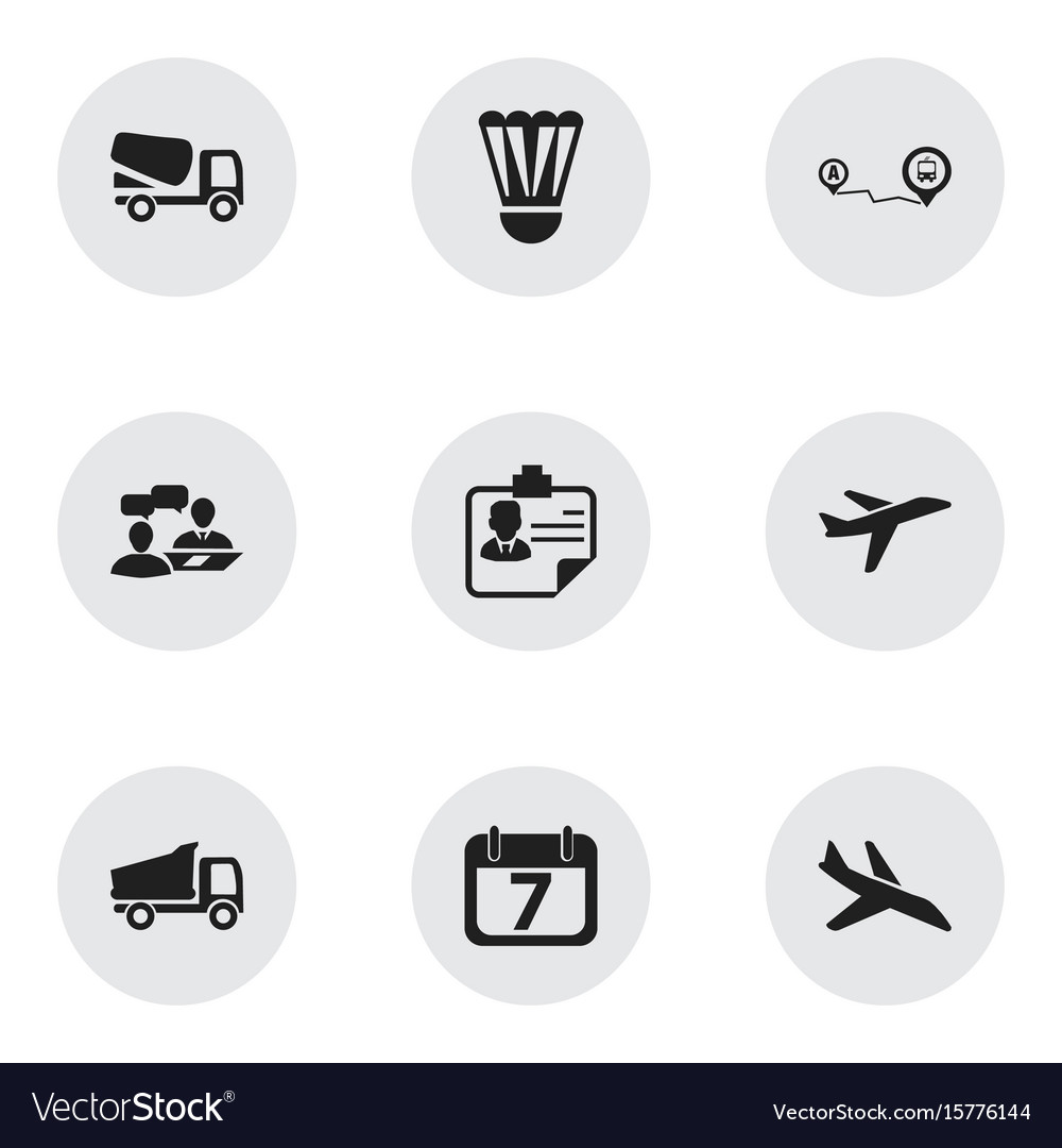 Set of 9 editable complex icons includes symbols