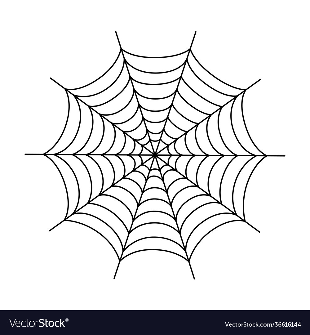 Symmetrical spider web icon, outline style Stock Vector Image & Art - Alamy