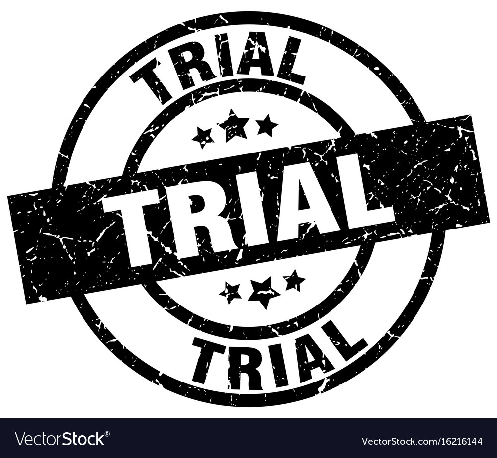 Trial round grunge black stamp Royalty Free Vector Image