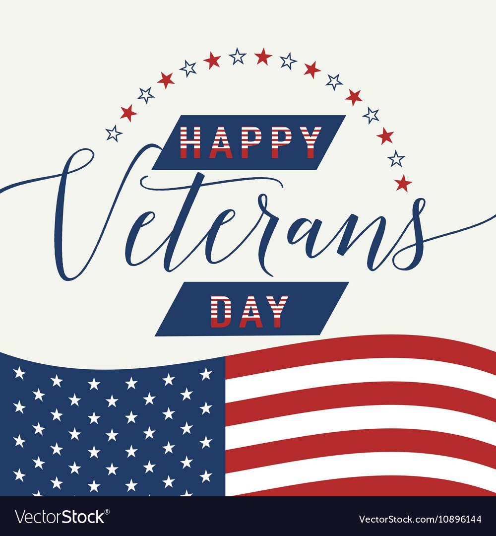 Veterans Day Celebration with Flag