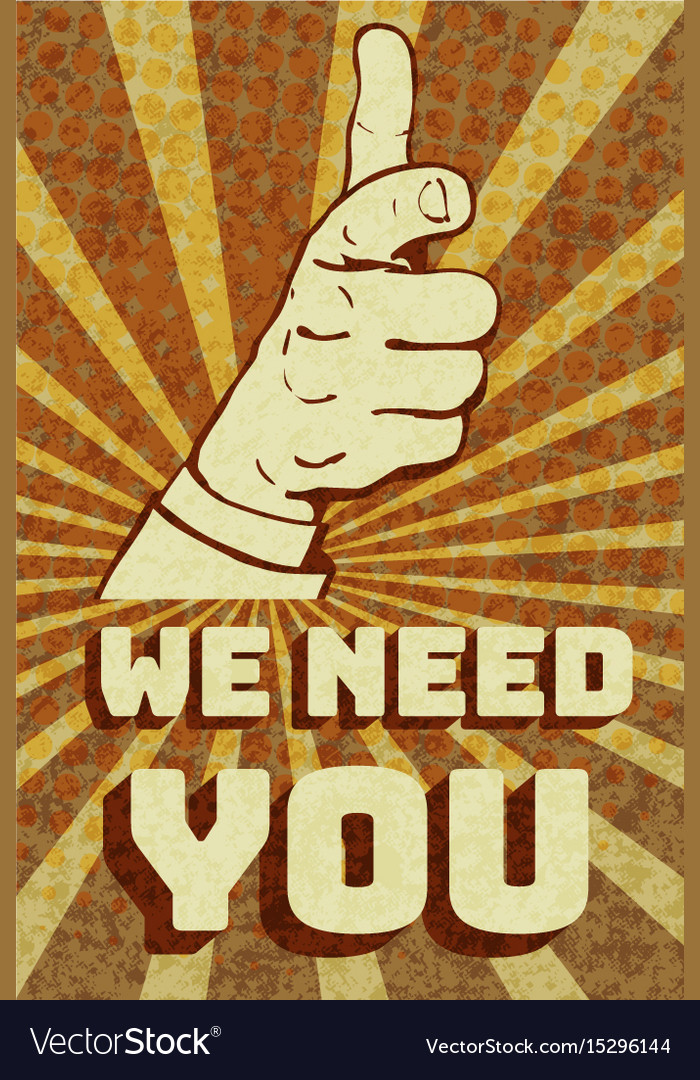 We Want You Poster Template