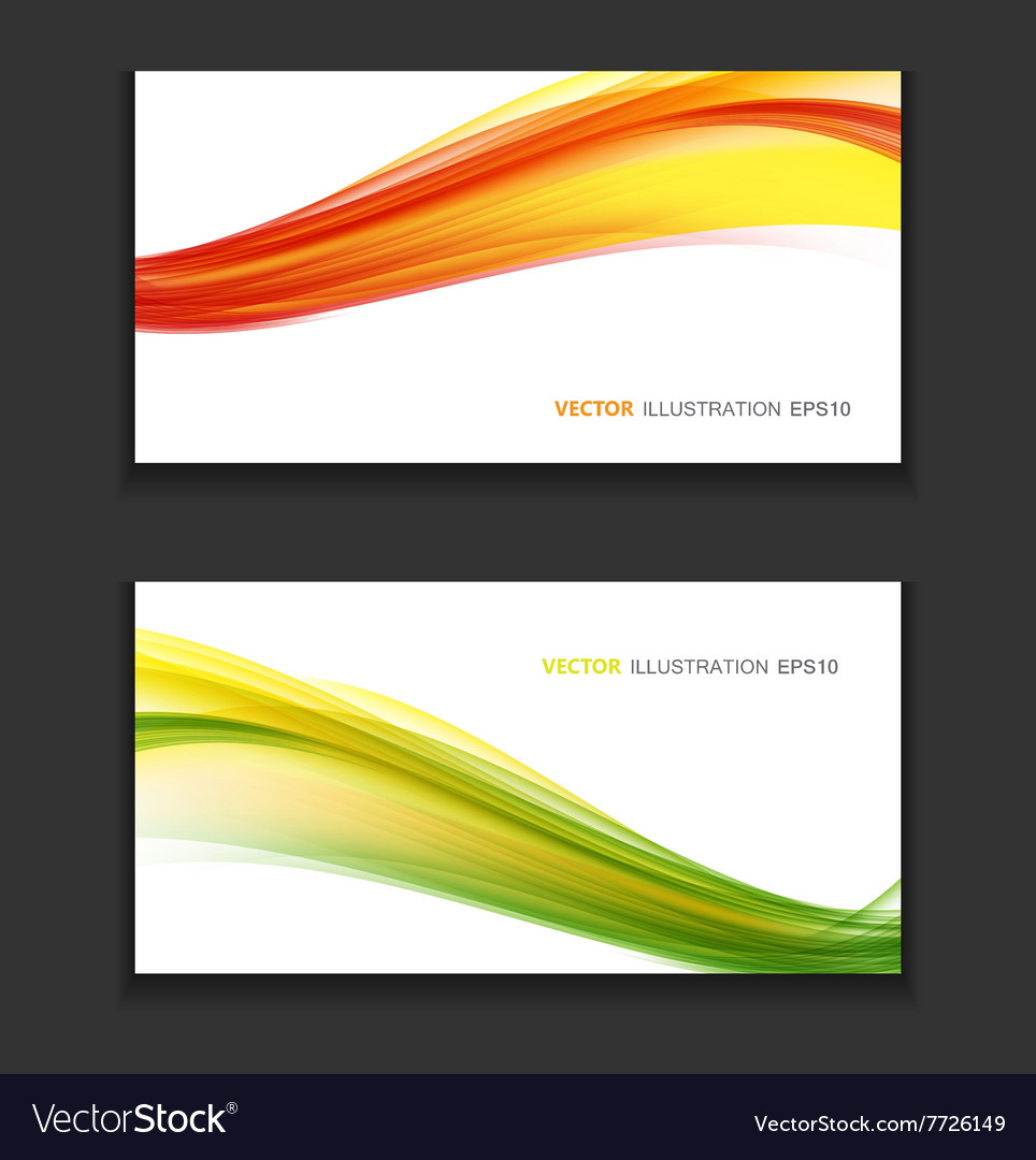 Abstract colored wave card background