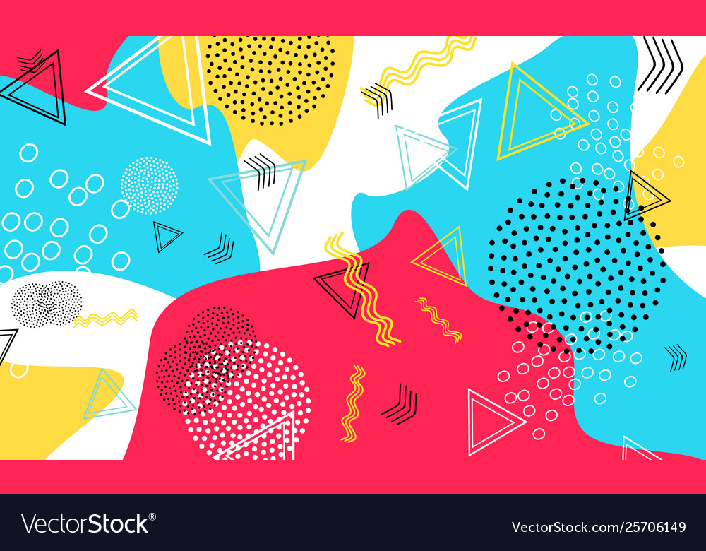 Abstract fun background colour shapes pattern
