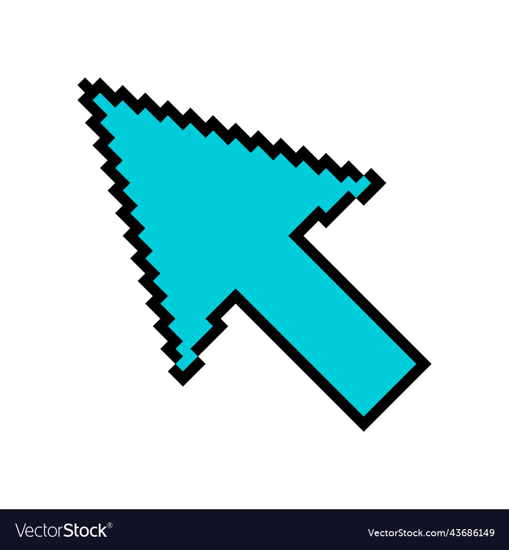Arrow pixel icon web cursor click mouse symbol vector image Arrow pixel icon web cursor click mouse symbol