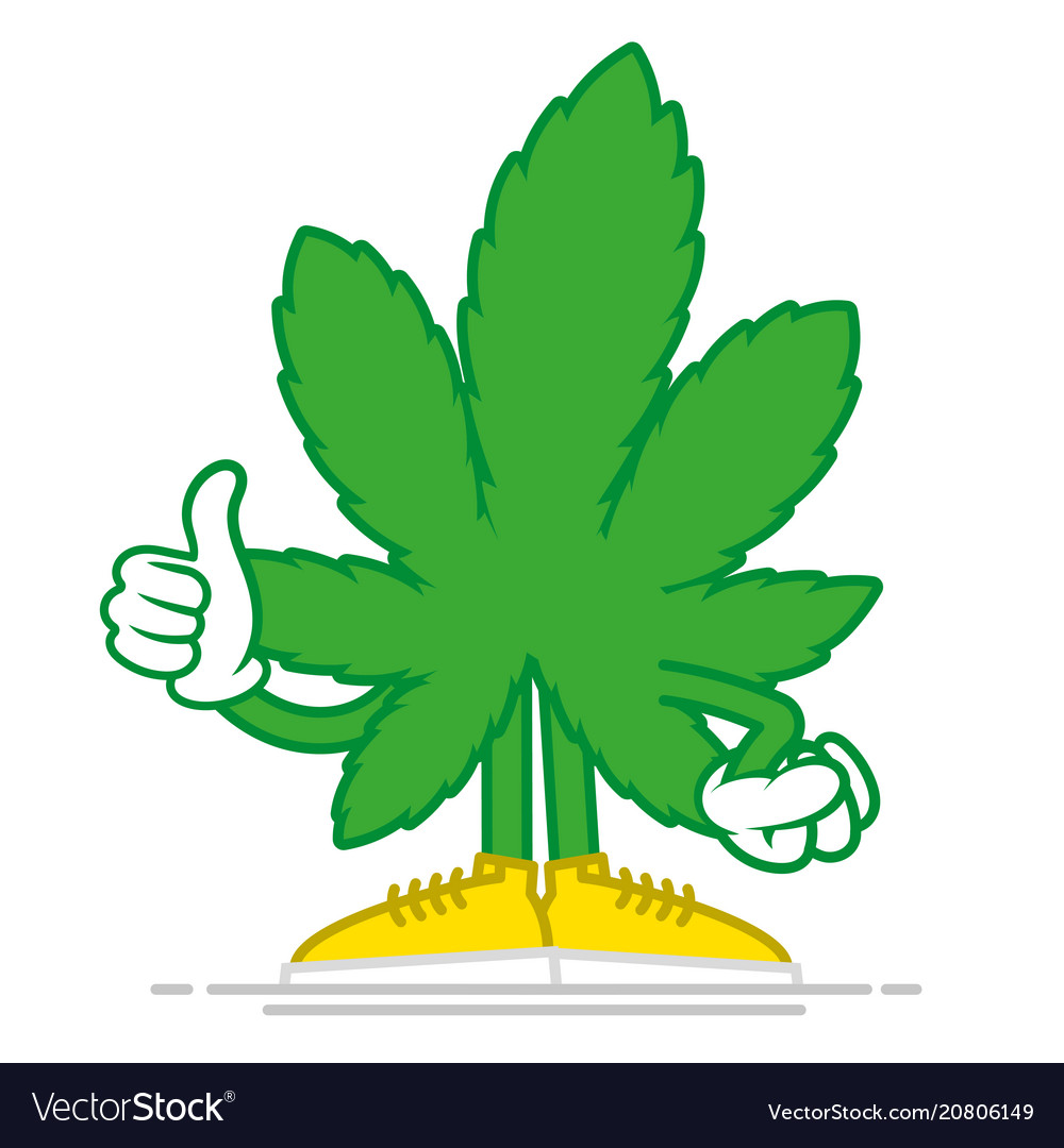 Cartoon marijuana Royalty Free Vector Image - VectorStock